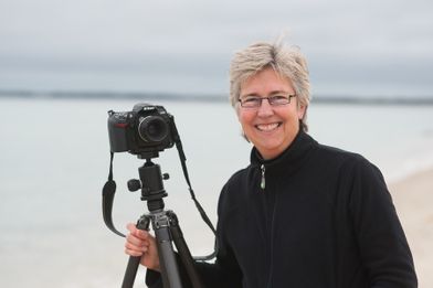 Alison Shaw photographing at State Beach.